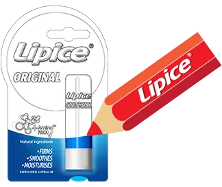Sketch of the Lipice Original pack with a red Lipice pencil
